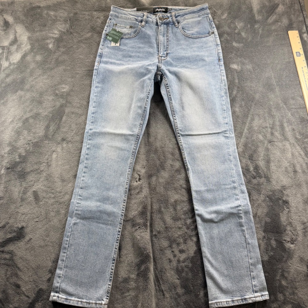 RSQ Slim‎ Straight Light Wash Jeans Mens 28x32 BCI Cotton Denim Blue